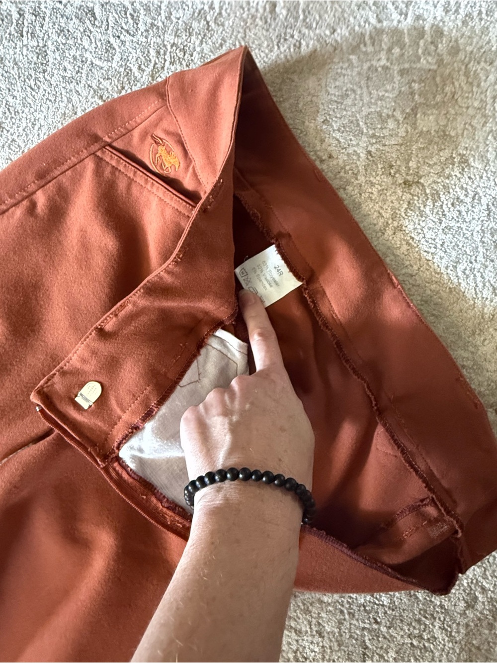 Piper Orange RidingPants breeches sz 24 - Picture 5 of 10